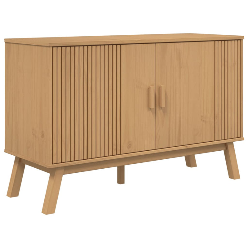 OLDEN senkki ruskeana, koko 114x43x73,5 cm, materiaali täysi mänty