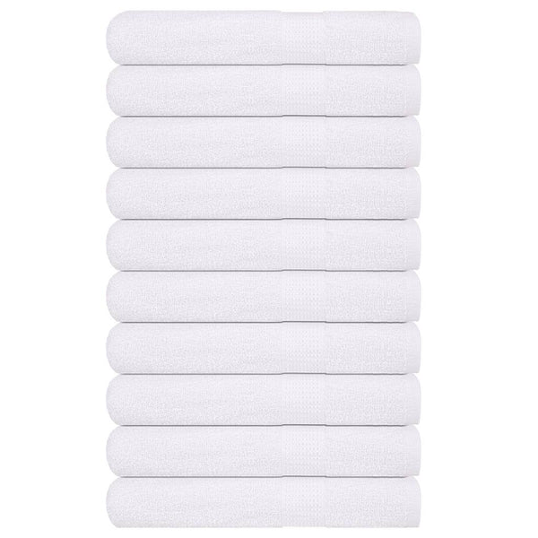 Pyyhkeet 10 kpl valkoinen 100x200 cm 360 gsm 100 % puuvillaa