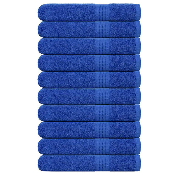 Pyyhkeet 10 kpl sininen 100x200 cm 360 gsm 100 % puuvillaa