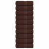 Saippuapyyhkeet 10 kpl ruskea 30x30 cm 360 gsm 100% puuvilla