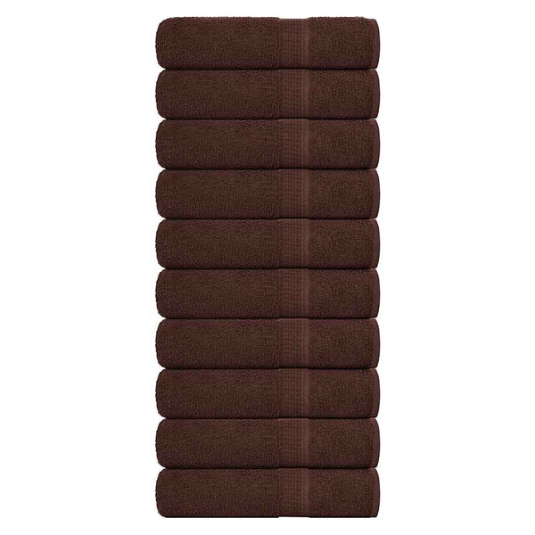 Kylpypyyhkeet 10 kpl ruskea 100x150 cm 360 gsm 100% puuvilla