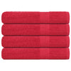 Punainen saunapyyhkeet Nayeli 80x200cm (4 kpl 100% puuvilla)