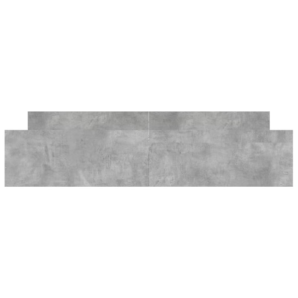 Sängynrunko päädyillä betoninharmaa 200x200 cm