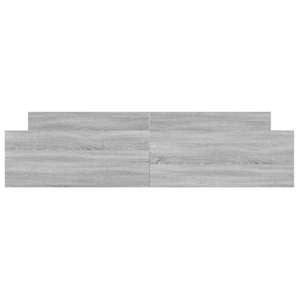 Sängynrunko päädyillä harmaa Sonoma 200x200 cm