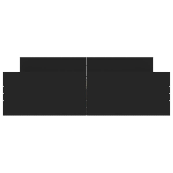 Sängynrunko päädyillä musta 140x200 cm