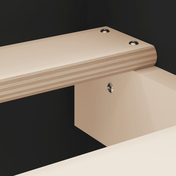 Sängynrunko päädyillä musta 140x200 cm