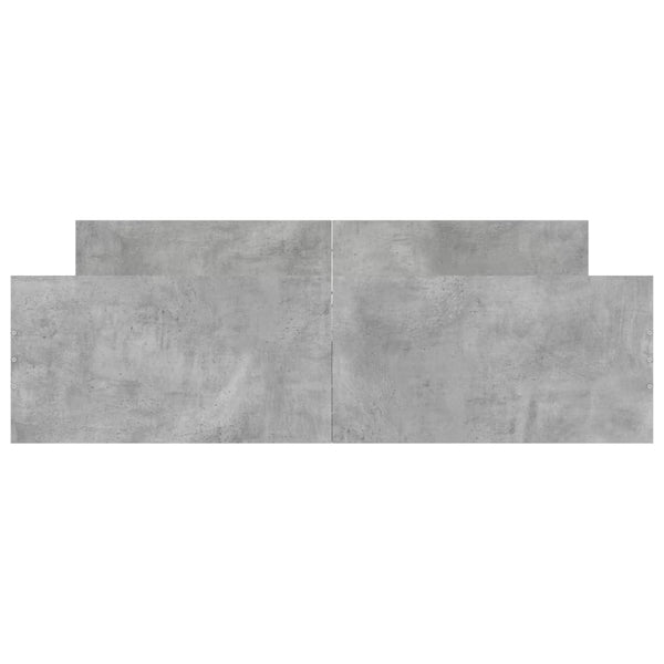 Sängynrunko päädyillä betoninharmaa 150x200 cm
