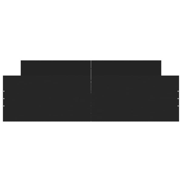 Sängynrunko päädyillä musta 160x200 cm