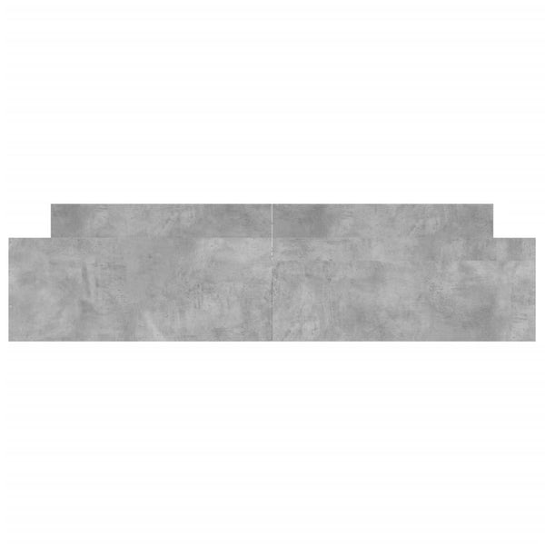 Sängynrunko päädyillä betoninharmaa 180x200 cm