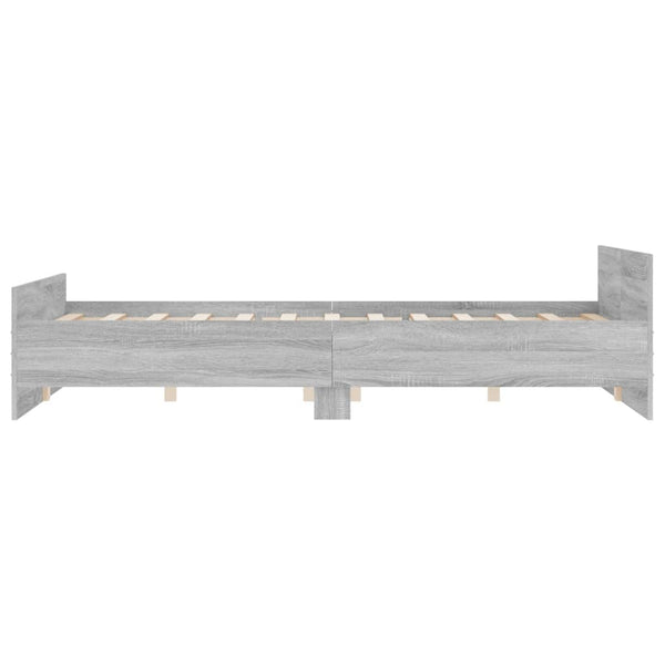 Sängynrunko päädyillä harmaa Sonoma 120x190 cm