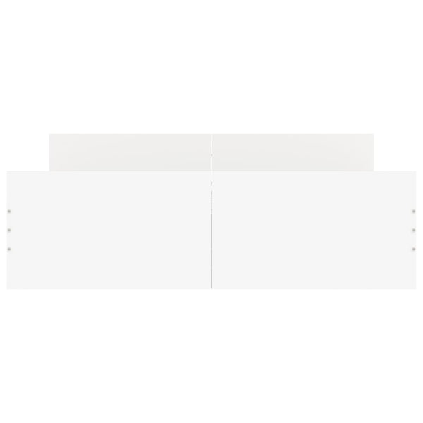 Sängynrunko päädyillä valkoinen 135x190 cm