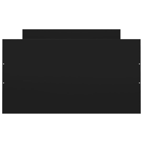 Sängynrunko päädyillä musta 100x200 cm