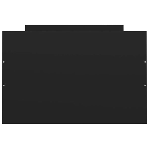 Sängynrunko päädyillä musta 75x190 cm