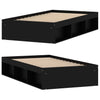 Sängynrunko musta 90x200 cm