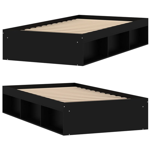 Sängynrunko musta 90x200 cm