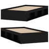 Sängynrunko musta 100x200 cm