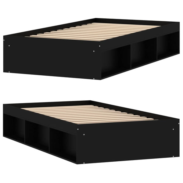 Sängynrunko musta 100x200 cm