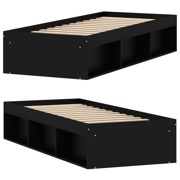 Sängynrunko musta 75x190 cm Small Single