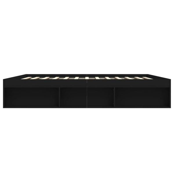 Sängynrunko musta 200x200 cm