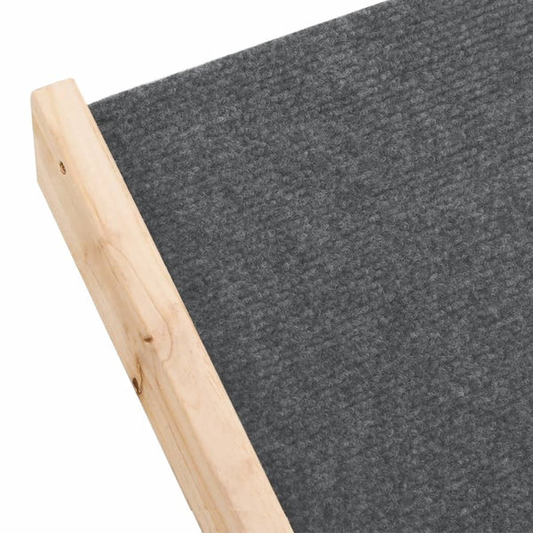 Koiran ramppi harmaa 105x47 cm täysi kuusi