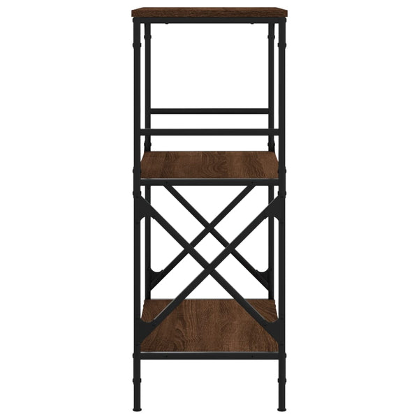 Kirjahylly 3 kerrosta ruskea tammi 59x35x90,5 cm tekninen puu