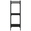 Kirjahylly 3 kerrosta musta 40x30x86 cm tekninen puu