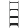 Kirjahylly 4 kerrosta musta 40x30x120 cm tekninen puu
