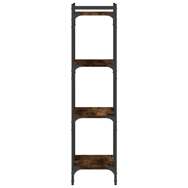 Kirjahylly 4 kerrosta savutammi 40x30x120 cm tekninen puu