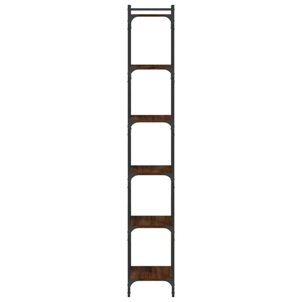 Kirjahylly 6 kerrosta ruskea tammi 40x30x188 cm tekninen puu