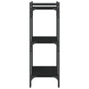 Kirjahylly 3 kerrosta musta 60x30x86 cm tekninen puu