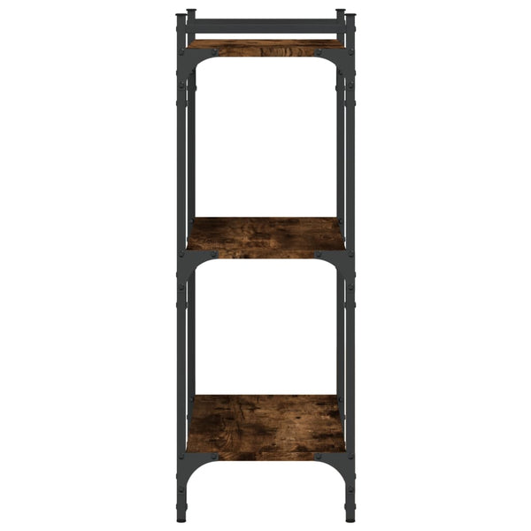 Kirjahylly 3 kerrosta savutammi 60x30x86 cm tekninen puu