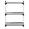 Kirjahylly 3 kerrosta harmaa Sonoma 60x30x86 cm tekninen puu