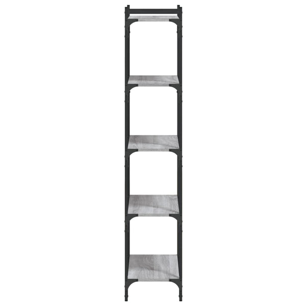 Kirjahylly 5 kerrosta harmaa Sonoma 60x30x154 cm tekninen puu