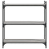 Kirjahylly 3 kerrosta harmaa Sonoma 80x30x86 cm tekninen puu