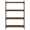 Kirjahylly 4 kerrosta ruskea tammi 80x30x120 cm tekninen puu