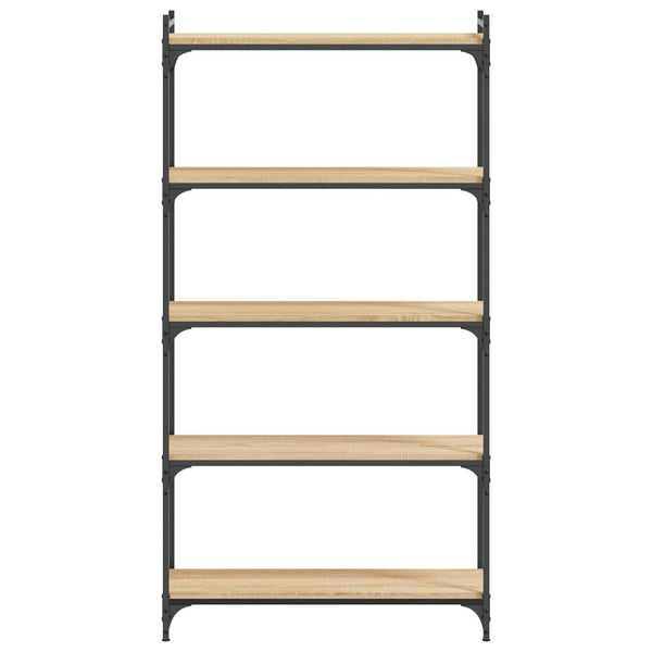 Kirjahylly 5 kerrosta Sonoma-tammi 80x30x154 cm tekninen puu