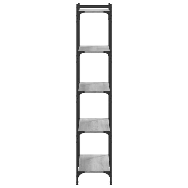 Kirjahylly 5 kerrosta harmaa Sonoma 80x30x154 cm tekninen puu