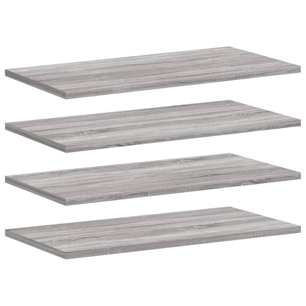 Seinähyllyt 4 kpl harmaa Sonoma 60x20x1,5 cm tekninen puu