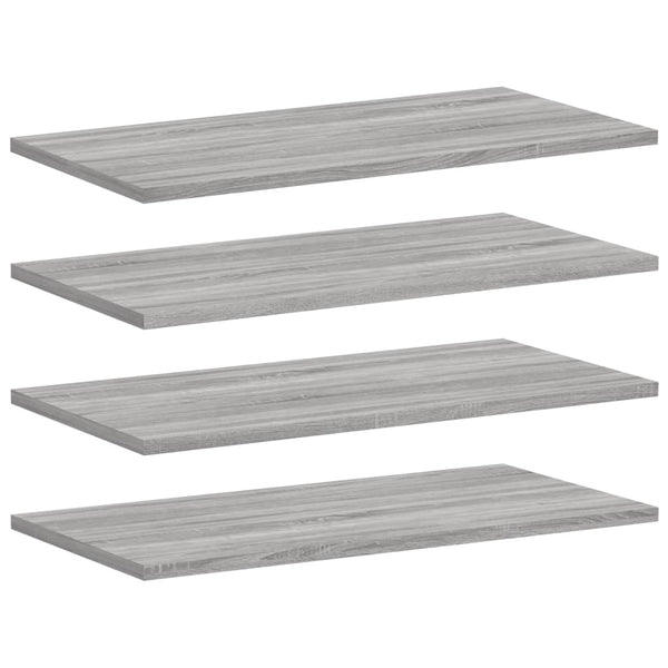 Seinähyllyt 4 kpl harmaa Sonoma 60x30x1,5 cm tekninen puu