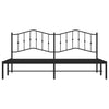 Metallinen sängynrunko päädyllä musta 193x203 cm