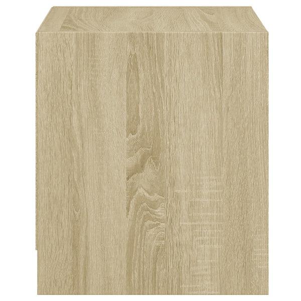 Yöpöydät lasiovilla 2 kpl Sonoma-tammi 35x37x42 cm