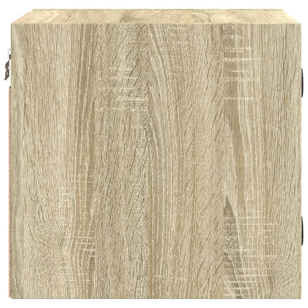 Yöpöydät lasiovilla 2 kpl Sonoma-tammi 35x37x35 cm