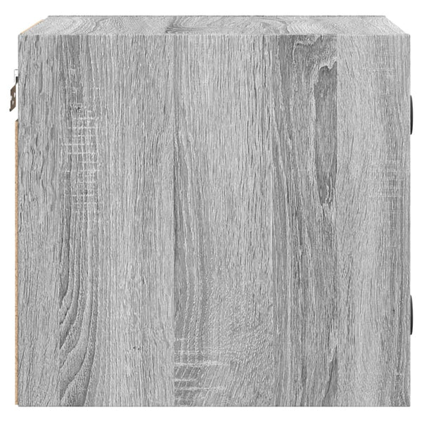 Yöpöydät lasiovilla 2 kpl harmaa Sonoma 35x37x35 cm