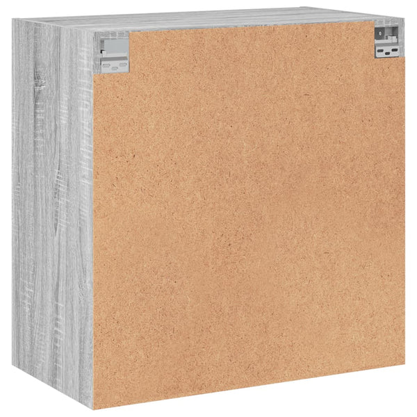 Harmaa seinäkaappi Mitruca 68x37x68,5cm (lasiovilla sonoma)