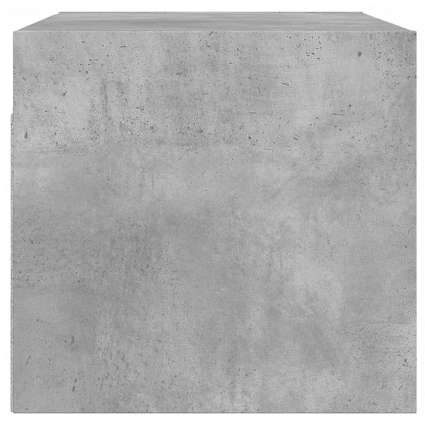 Seinäkaappi lasiovilla betoninharmaa 68,5x37x35 cm