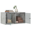 Seinäkaapit lasiovilla 2 kpl betoninharmaa 68,5x37x35 cm