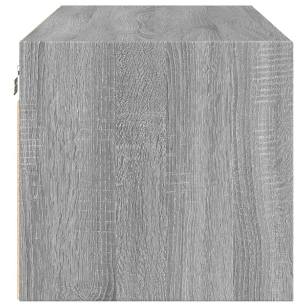 Seinäkaappi lasiovilla harmaa Sonoma 102x37x35 cm