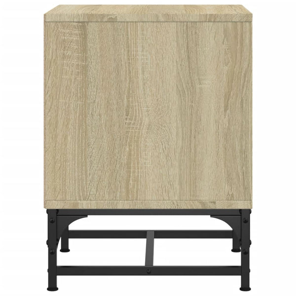 Yöpöydät lasiovilla 2 kpl Sonoma-tammi 35x37x50 cm