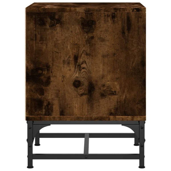 Yöpöydät lasiovilla 2 kpl savutammi 35x37x50 cm