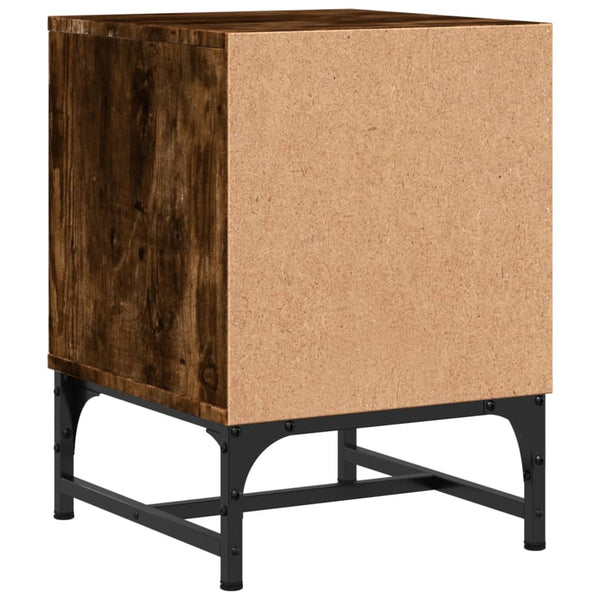 Yöpöydät lasiovilla 2 kpl savutammi 35x37x50 cm